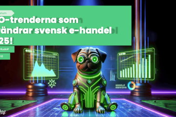 SEO-trenderna som förändrar e-handel 2025 - startsida från Topdogs webbinarium.