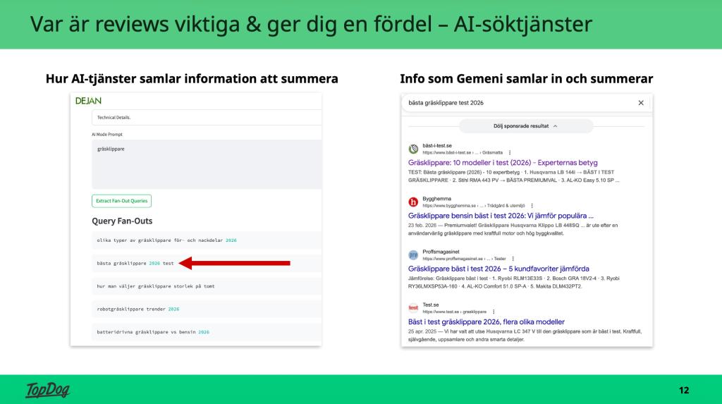 Bilden visar hur AI-tjänster bryter ner information i mindre delmoment.
