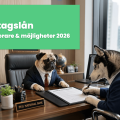 Framsidan till Topdogs presentation: SEO företagslån: vinnare, förlorare och möjligheter 2026.
