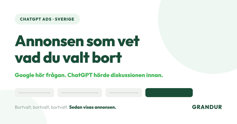 ChatGPT Ads Sverige