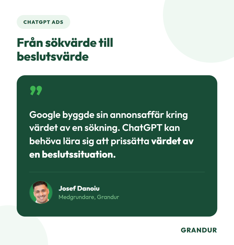 ChatGPT Ads Josef Danoiu