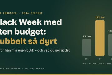 Black Week med liten budget: CPM på Meta mer än fördubblades under Black Friday