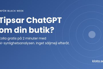 Kolla gratis om ChatGPT tipsar om din butik inför Black Week