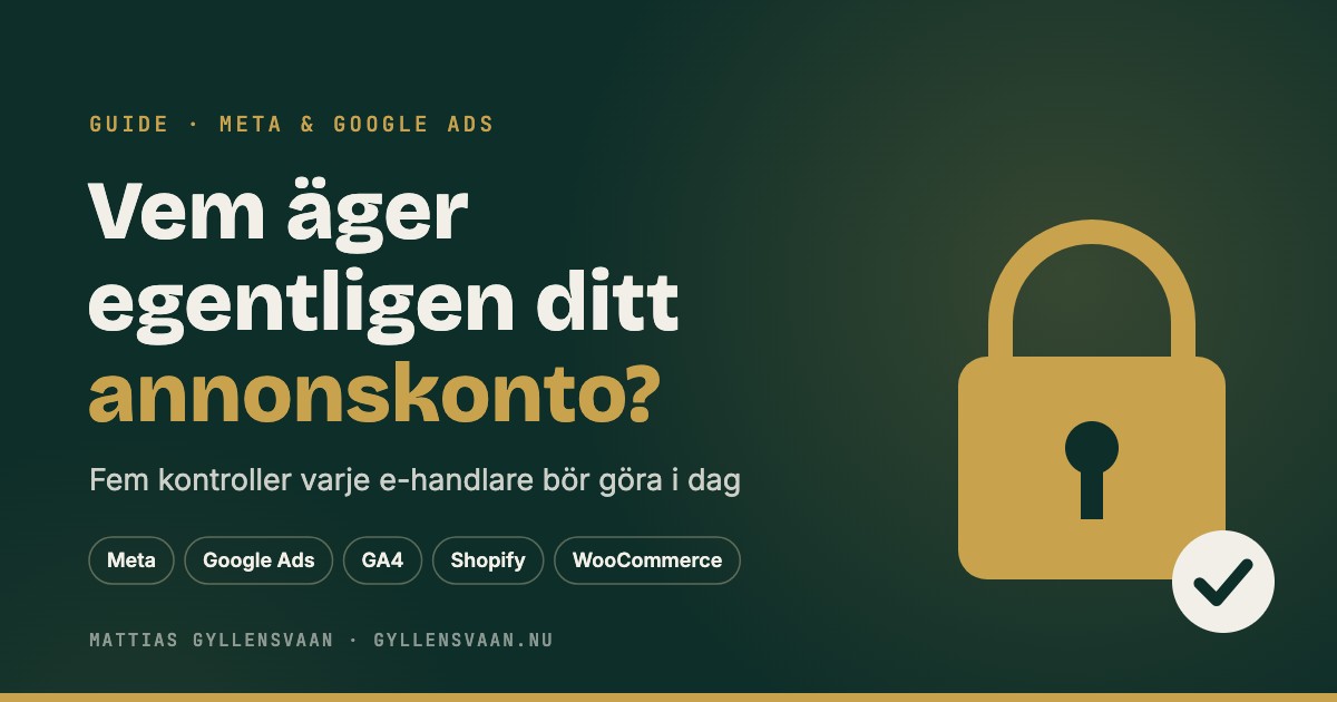 Vem äger egentligen dina konton? Fem kontroller för e-handlare